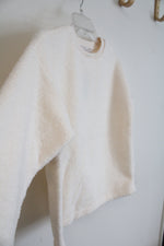 NEW LOFT Cream Fuzzy Pullover Sweatshirt | XXS Petite
