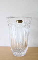 Hand Crafted 24% Full Lead Crystal Clear Glass Tulip Garden Vase