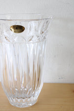 Hand Crafted 24% Full Lead Crystal Clear Glass Tulip Garden Vase