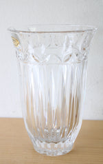 Hand Crafted 24% Full Lead Crystal Clear Glass Tulip Garden Vase