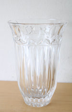 Hand Crafted 24% Full Lead Crystal Clear Glass Tulip Garden Vase