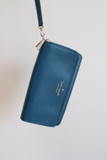Kate Spade Staci Teal Large Carryall Wristlet Wallet