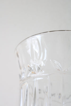 Hand Crafted 24% Full Lead Crystal Clear Glass Tulip Garden Vase
