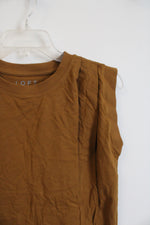 NEW LOFT Brown Cotton Tank Top | XXS Petite
