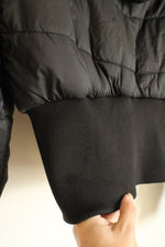 True Religion Black Cropped Puffer Jacket with Faux Fur Hood  | S
