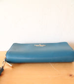 Kate Spade Staci Teal Large Carryall Wristlet Wallet