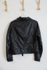 J2 Black Faux Leather Moto Jacket | M