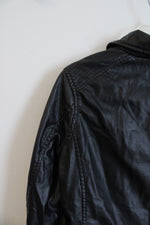 J2 Black Faux Leather Moto Jacket | M