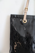 Michael Kors Signature Shiny Black Patent Leather Tote Bag