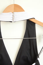 Cache Black and White Halter Top | 4