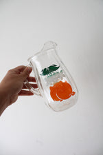 Vintage Bartlett Collins Orange Crush Glass Pitcher & Cups | Set Of 8