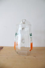 Vintage Bartlett Collins Orange Crush Glass Pitcher & Cups | Set Of 8