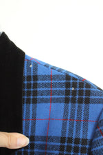 Pendleton Vintage Velvet Collar Blue and Black Plaid Blazer | 16