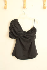 NEW Abercrombie and Fitch Black Extra Shoulder Strap Top | S