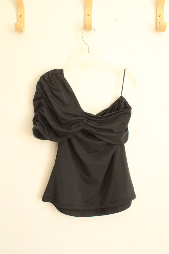 NEW Abercrombie and Fitch Black Extra Shoulder Strap Top | S