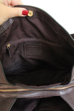 Coach Dark Purple Leather Shoulder Bag