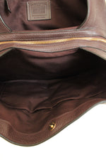 Coach Dark Purple Leather Shoulder Bag