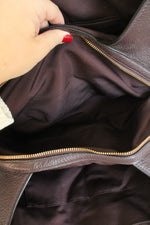 Coach Dark Purple Leather Shoulder Bag