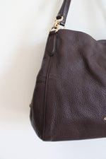 Coach Dark Purple Leather Shoulder Bag