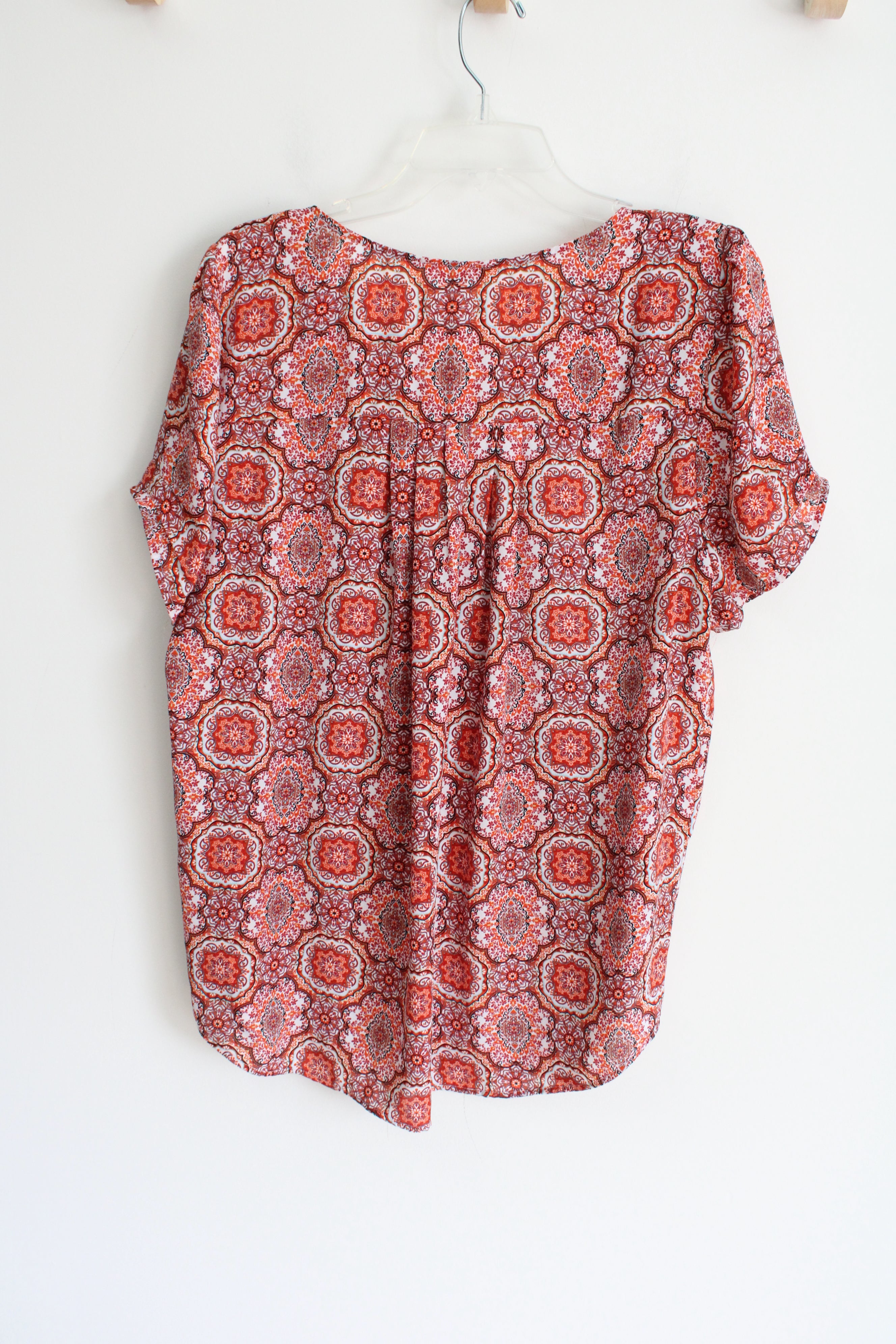 DR2 Red Patterned Blouse | XL