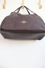Coach Dark Purple Leather Shoulder Bag
