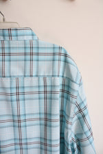 George Blue Black & White Plaid Button Down Shirt | 3XL