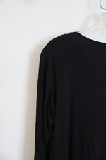 J.Jill Wearever Collection Black Layered Hem Top | XS