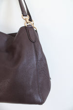 Coach Dark Purple Leather Shoulder Bag