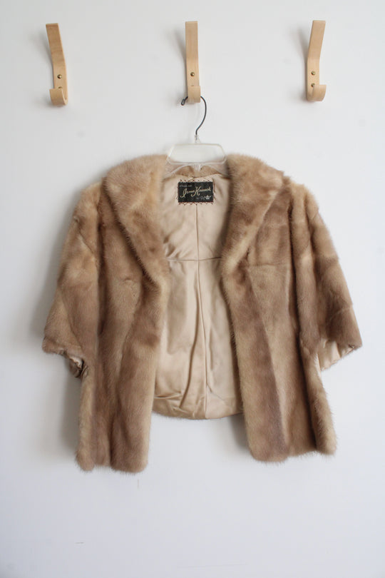 Vintage Irma Kmaack Mink Fur Stole Cape Shrug