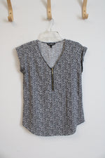 Express Black & White 1/4 Zip Top | XS
