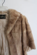 Vintage Irma Kmaack Mink Fur Stole Cape Shrug