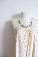 NEW Cinema Champagne Jeweled Halter Neck Mini Dress | S