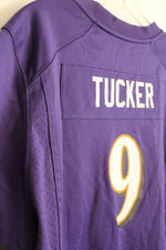 NFL Purple Baltimore Ravens Number 9 Tucker Jersey | XL
