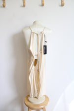 NEW Cinema Champagne Jeweled Halter Neck Mini Dress | S