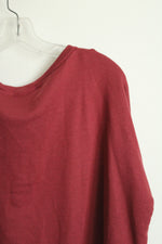 NEW Hopely Burgundy Sequin Puff Patch Wifey Sweatshirt | L