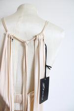 NEW Cinema Champagne Jeweled Halter Neck Mini Dress | S