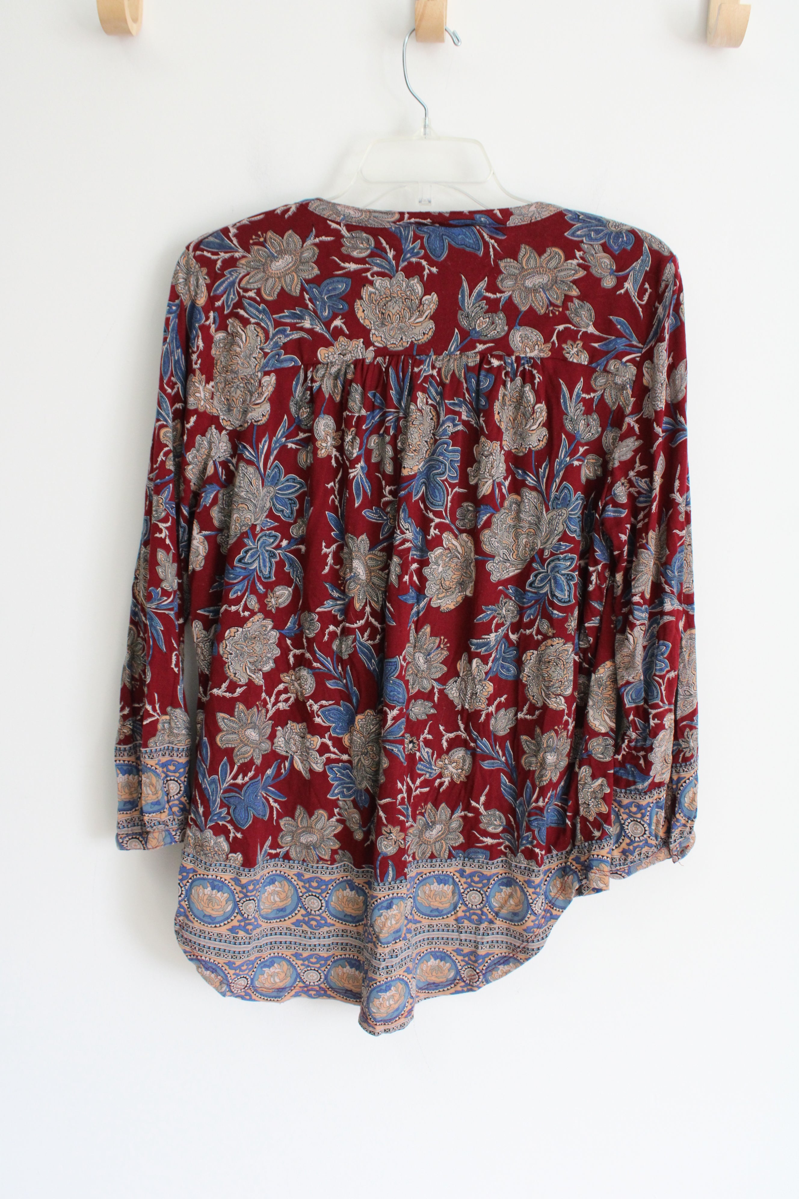 Lucky Brand Red Floral Top | L