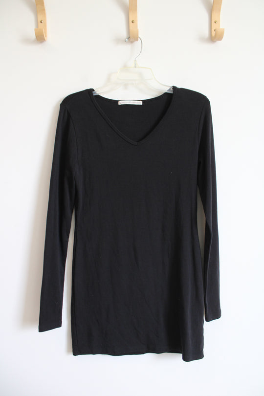Peruvian Connection Black Long Sleeved Knit Dress | M