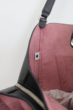 Kate Spade New York Talia Black Leather Triple Compartment Shoulder Bag