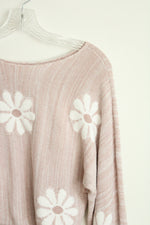 Altar'd State Pink Floral Cropped Sweater | M
