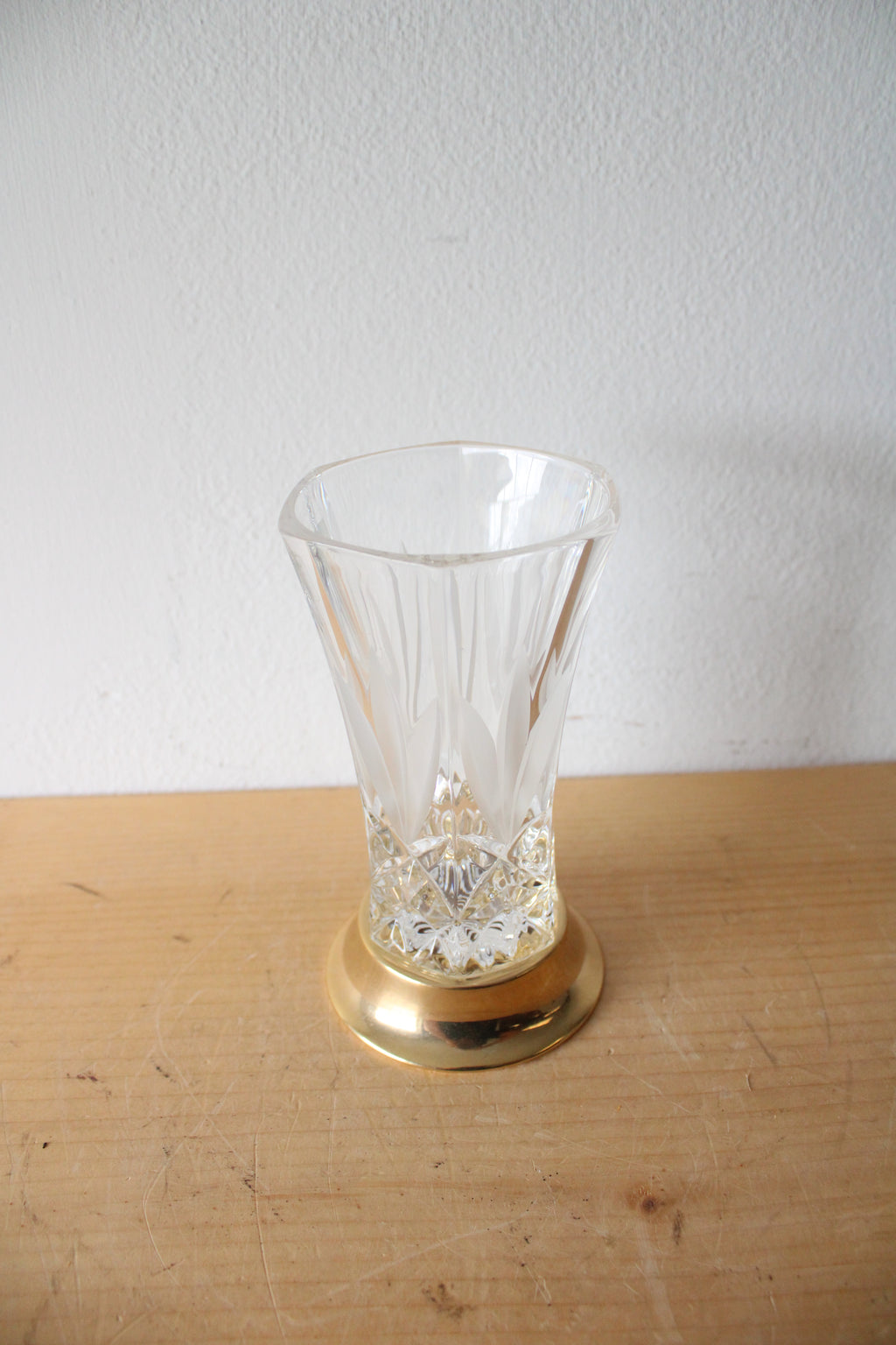 Vintage Killarney Hand Cut Crystal Glass Vase