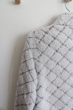 St. John's Bay Gray Fuzzy Full Zip Jacket | L