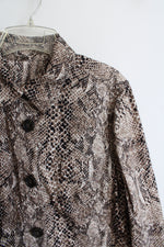 Liz Claiborne Brown Snakeskin Jacket | L