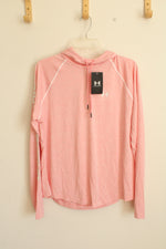 NEW Under Armor Pink and White Lightweight Athletic Hoodie | XL