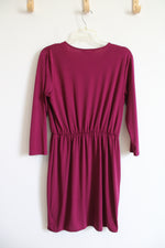 Charming Charlie Pink V-Neck Long Sleeved Dress | M