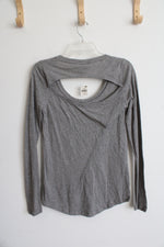 NEW Pink Victoria's Secret Gray Open Back Long Sleeved Shirt | M