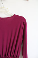Charming Charlie Pink V-Neck Long Sleeved Dress | M