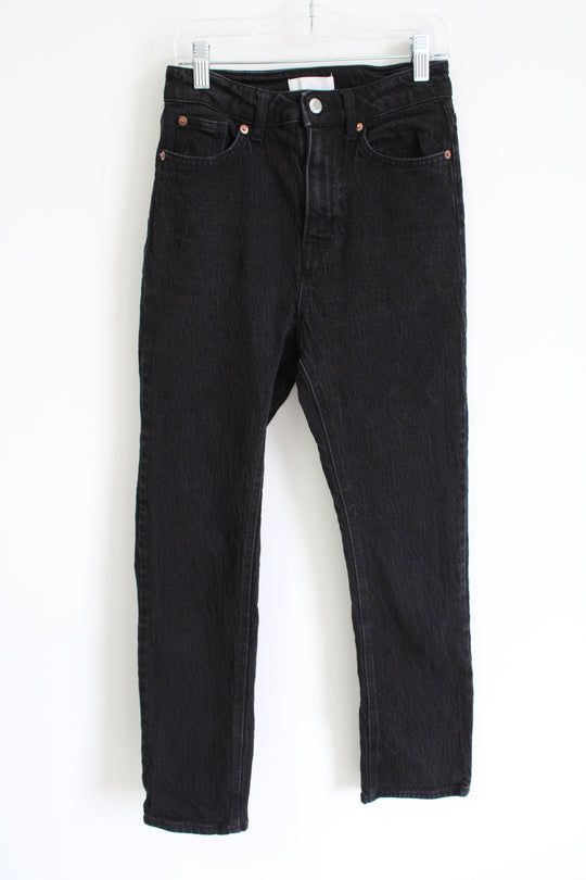 H&M Black Denim Straight Fit Jeans | 0