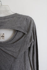 NEW Pink Victoria's Secret Gray Open Back Long Sleeved Shirt | M