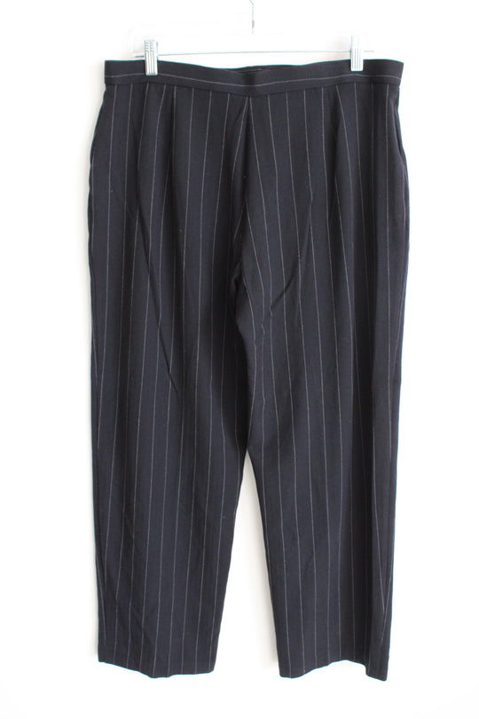 Briggs New York Black Striped Trouser Pant | 16